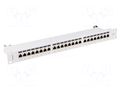 Patch panel; white; Number of ports: 24; Standard: 19"; Cat: 7; RACK LANBERG PPS7-1024-S