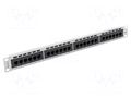 Patch panel; white; Number of ports: 24; Standard: 19"; Cat: 6; RACK LANBERG PPU6-1024-S