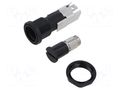 Fuse holder; 5x20mm; 16A; on panel; black; FIZ; 250VAC; UL94V-0 SCHURTER 0031.2203