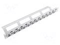 Patch panel; white; Number of ports: 24; Standard: 19"; rack 19" LANBERG PPKS-1224-S