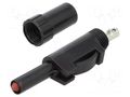 Connector: 4mm banana; plug; 16A; 30VAC; 60VDC; black; 1.5mm2; screw HIRSCHMANN T&M SLS20BSW
