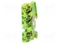 Splice terminal: rail; ST; spring clamp; yellow-green; 52A; ways: 1 PHOENIX CONTACT ST6-TWIN-PE