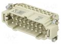 Connector: HDC; contact insert; male; 16A; 500V; Han E®; PIN: 16 HARTING 09337162601