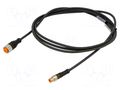 Cable: for sensors/automation; M12,M8; PIN: 3,4; 2m; plug; 60VDC LUMBERG AUTOMATION LUMBERG-43689