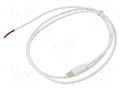 Cable; service; wires,USB C plug; 1m; white; 60W; 3A; 20V AKYGA AK-SC-40