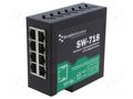 Switch Ethernet; unmanaged; Number of ports: 8; 5÷30VDC; RJ45; SW BRAINBOXES SW-718