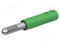 Connector: 4mm banana; adapter; 25A; green; 40.5mm; nickel plated STÄUBLI A-SLK4-S-25