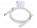 Cable; DC 5,5/2,5 plug,DC 5,5/2,5 socket; straight; white; 1.5m GOOBAY GOOBAY-76678