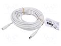 Cable; DC 5,5/2,5 plug,DC 5,5/2,5 socket; straight; white; 10m GOOBAY GOOBAY-76681