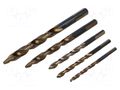 Drill bit; for wood,for metal; Tip Top; Holder: 3-surface; 5pcs. RECA RECA-0619-004-410