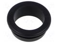 Grommet; Ømount.hole: 22mm; Øhole: 18mm; black; PVC; 16227 ESSENTRA ESS-10091166