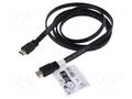 Cable; HDMI plug,both sides; HDCP 2.2,HDMI 2.1; 1m; black; 30AWG GOOBAY GOOBAY-77133