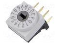 Encoding switch; Pos: 16; PCB,THT; 80mΩ; DC load @R: 0.15A/42VDC KNITTER-SWITCH DRR60016