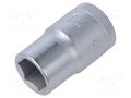 Socket; 6-angles,socket spanner; 14mm; 1/2"; tool steel; L: 38mm GEDORE GEDORE-6130610
