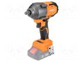 Impact wrench; battery; 2400rpm; max.850Nm; 18VDC; 1/2" NEO TOOLS NEO-04-608