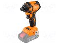 Impact wrench; battery; max.300Nm; 18VDC; 1/4"; Kind: brushless NEO TOOLS NEO-04-612