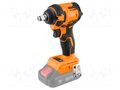 Impact wrench; battery; 2500rpm; max.350Nm; 18VDC; 1/2" NEO TOOLS NEO-04-613