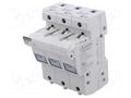 Fuse base; 14x51mm; for DIN rail mounting; 50A; 690VAC; Poles: 3 LOVATO ELECTRIC FB02A3P