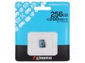 Memory card; microSD; R: 170MB/s; W: 90MB/s; Class 10 UHS I U3 KINGSTON TECHNOLOGY SDCG4/256GBSP