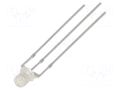 LED; red,blue; 3mm; 140°; Front: flat; 2.1÷2.6/2.9÷3.4VDC; -30÷85°C OPTOSUPPLY OSRBPA34E1A