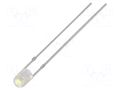 LED; white cold; 3mm; 5800÷7000mcd; 60°; Front: convex; 2.9÷3.4VDC OPTOSUPPLY OSW5DK3761B