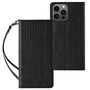 Magnet Strap Case for Samsung Galaxy S23 Flip Wallet Mini Lanyard Stand Black, Hurtel 5907769351617 5907769351617