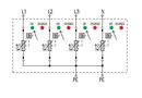 Surge voltage arrester, Low voltage, without telecomm. contact, TN-C-S, TN-S VPU I 4 280V/12,5KA 1352180000 4050118158076
