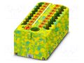 Splice terminal: rail; 24A; 450V; push-in; PA; L: 21.7mm; 0.14÷4mm2 PHOENIX CONTACT PTFIX6/18X2.5GNYE
