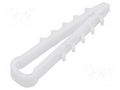 Holder; 100pcs; RectDowel; Body: white; 6x4mm TIE10 TTDQ06W