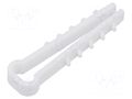 Holder; 100pcs; RectDowel; Body: white; 8x5mm TIE10 TTDQ08W