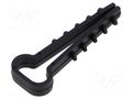 Holder; 100pcs; RectDowel; Body: black; 12x6mm TIE10 TTDQ12B
