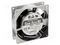 Fan: AC; axial; 80x80x25mm; 37.8m3/h; 30dBA; ball; 2650rpm; 200VAC SANYO DENKI 109S051
