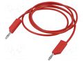 Test lead; 60VDC; 30VAC; 32A; Len: 1.5m; red; Cond.cross sec: 2.5mm2 HIRSCHMANN T&M MLN150/2.5RT