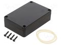 Enclosure: multipurpose; X: 60mm; Y: 90mm; Z: 25mm; ABS; black; IP65 MASZCZYK KM-378BK