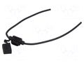 Fuse holder; on cable; Leads: leads x3; black; Dim: Ø25mm ELED HM2325