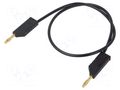 Test lead; 60VDC; 30VAC; 32A; Len: 0.5m; black; Material: brass HIRSCHMANN T&M MLN50/2.5AUSW