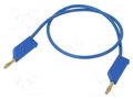 Test lead; 60VDC; 30VAC; 32A; Len: 0.5m; blue; Material: brass HIRSCHMANN T&M MLN50/2.5AUBL