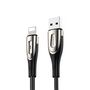 Joyroom Sharp Series S-M411 USB-A / Lightning 3A Cable 1.2m with Charging Indicator - Black, Joyroom 6956116798840 6956116798840