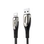 Joyroom Sharp Series S-M411 USB-A / Lightning 3A Cable 1.2m with Charging Indicator - Black, Joyroom 6956116798840 6956116798840