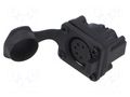 Connector: XLR; socket; female; AXS; 7.5A; 133V; PIN: 5; IP65 AMPHENOL AXS5FP