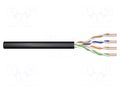 Wire; U/UTP; 4x2x24AWG; 5e; wire; Cu; outdoor; Insulation: PE; black DIGITUS DK-1511-V-5-OD