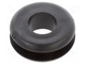 Grommet; Ømount.hole: 19mm; Øhole: 11.1mm; black; 0÷80°C; PVC ESSENTRA ESS-10102442