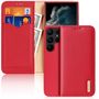 Dux Ducis Hivo case Samsung Galaxy S23 Ultra cover with flip wallet stand RFID blocking red, Dux Ducis 6934913031803 6934913031803