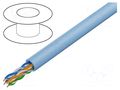 Wire; U/UTP; 4x2x23AWG; 6a; wire; Cu; Insulation: LSZH; blue; 305m DIGITUS DK-1614-A-VH-305