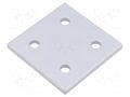 Flat bar; for profiles; W: 76mm; H: 6mm; L: 76mm; aluminium FATH FA-093VA8080