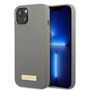 Guess GUHMP13MSPLG iPhone 13 6.1&quot; grey/grey hard case Silicone Logo Plate MagSafe, Guess 3666339056902 3666339056902