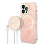 Set Guess GUBPP13XH4EACSP Case+ Charger iPhone 13 Pro Max pink/pink hard case 4G Print MagSafe, Guess 3666339103033 3666339103033