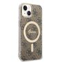 Set Guess GUBPP14MH4EACSW Case+ Charger iPhone 14 Plus 6.7" brown/brown hard case 4G Print MagSafe, Guess 3666339102906 3666339102906