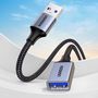 Ugreen extension cable adapter USB (male) - USB (female) 3.0 5Gb/s 0.5m gray (US115), Ugreen 6957303814947 6957303814947