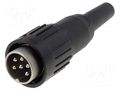 Connector: DIN; plug; male; C091B; PIN: 6; straight; for cable; 300V AMPHENOL C091-3424-501